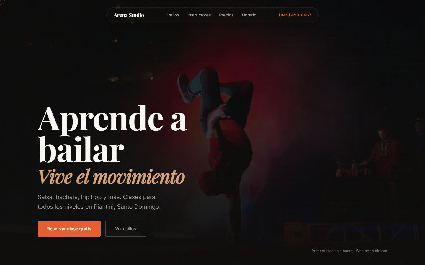 Vista del concepto de Arena Studio