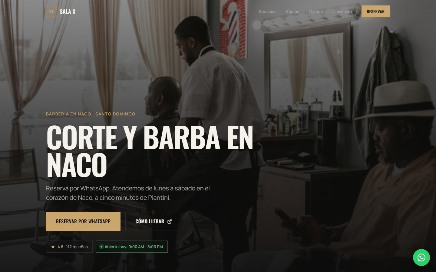 Vista del concepto de Sala X